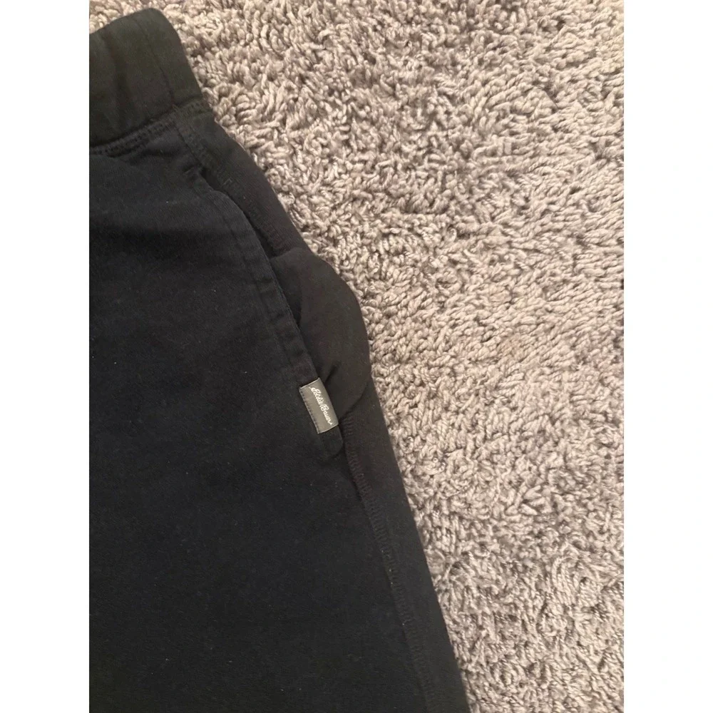 Eddie Bauer Mens Sleepwear Jogger Pants Black Drawstring Lounge Small